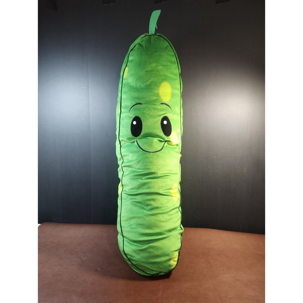 smiling dill pickle plush toy